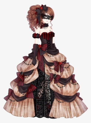 Masquerade - Anime Girl With Mask And Dress