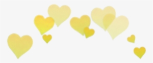 Yellow Heart Overlay Png Edit Tumblr - Heart On Head Png