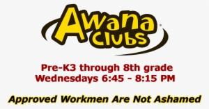 We Are Resuming Our Wednesday Evening Awana Program - Product