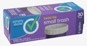 Simply Done Twist Tie Small Trash Bags 4gal - Simply Done Wax Paper, 75 Square Feet