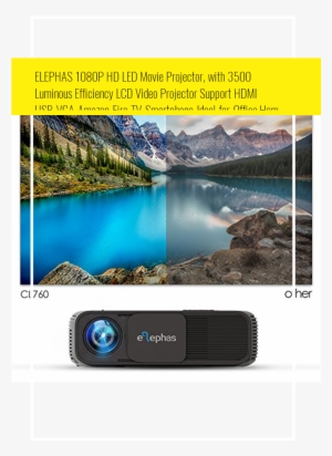 Elephas 1080p Hd Led Movie Projector, With 3500 Luminous - Samsung Hg40nd670df 40" Full Hd Smart Tv Black