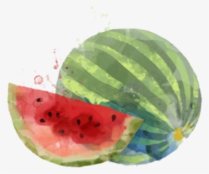Smoothie Watercolor Painting Auglis Watermelon - Watermelon Watercolor Transparent Png