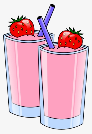 Free Vector Strawberry Smoothie Drink Beverage Cups - Smoothie Clipart