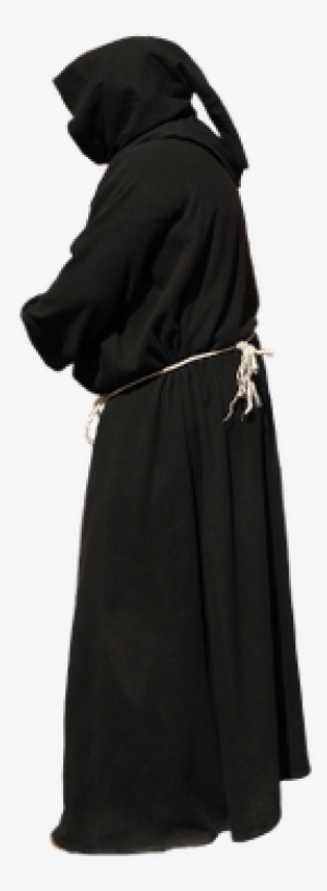 Monk Back View Black Gown - Monk Png