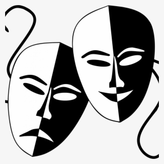 Comedy Tragedy Masks Png - Clip Art Theatre Masks