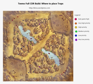 teemo cdr build where to place traps - dota vs lol map