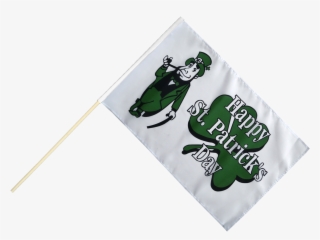 Bandiera Da Asta Happy St - Happy Saint Patrick's Day Flag With Leprechaun Top