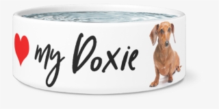 Large Dog Bowl, Love My Doxie Designer Dog Bowls - Dog