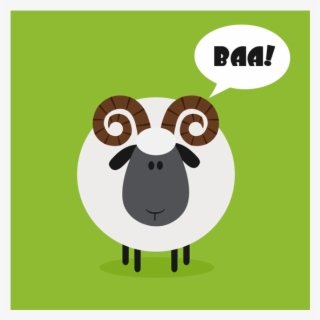 Ram Sheep Flat Design Vector Ram Sheep Humor Mascot - Cute Ram