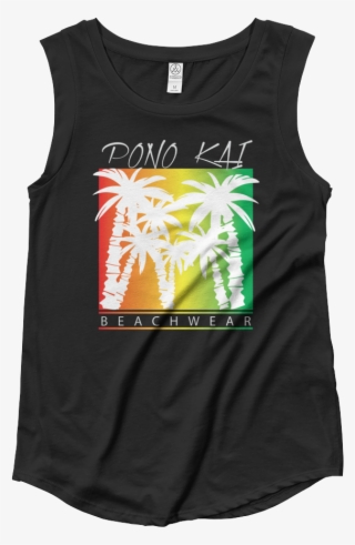 Pono Kai Rasta Palms2 Ladie's Cap Sleeve T-shirt - T-shirt