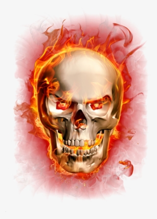 Report Abuse - Transparent Flaming Skull Png