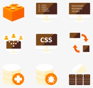 coding - iconos vaciar naranjas png