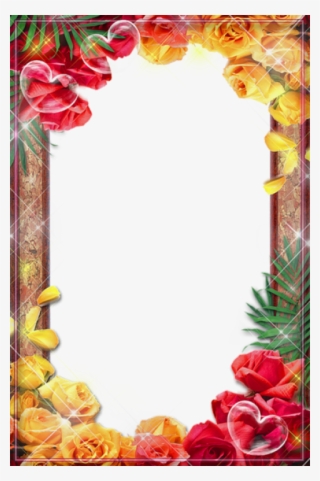 Free Png Frame With Roses Png Images Transparent - Download Frame With Flower