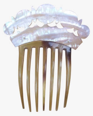 Victorian Hair Comb Mother Of Pearl Spanish Mantilla - Comb