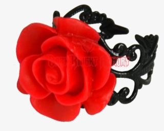 Gothic Red Rose Ring - Red Rose Ring