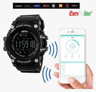 Skmei 1227 Bluetooth Smart Watch With Sport Real-time - Fanmis Men's Sports Watch Multifunction Waterproof