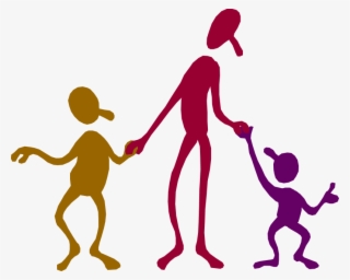 Clip Art Image Of Parent With Children - Special Education
