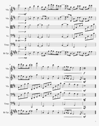 Bgm Theme Three Sheet Music Composed By Arr - Violin