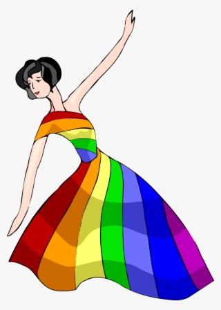 Dancer - Rainbow Dress Clipart