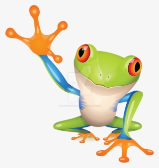 Banner Black And White Colorful Frogs Clipart - Colorful Frog