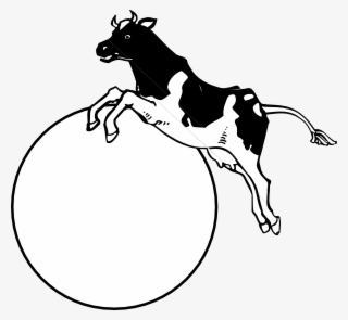 Cow Jumping Over Moon Clip Art At Clker - Cow Jumping Over The Moon Clip Art
