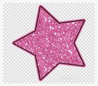 Pink Glitter Star Png Clipart Star Polygons In Art - Glitter Stars Png