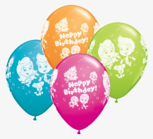 11" Bubble Guppies Birthday Latex Balloons X