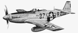 Png Transparent Drawing Army Fighter Jet - P 51 Mustang