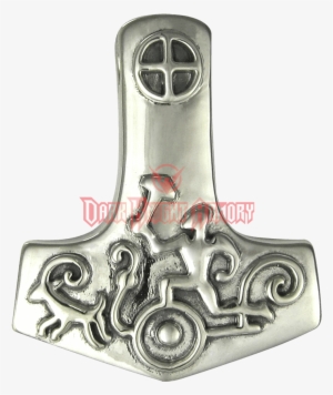 Silver Petroglyph Thors Hammer Pendant - Mjölnir