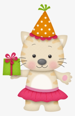 B *✿* Birthday Girl - Cat Birthday Clipart