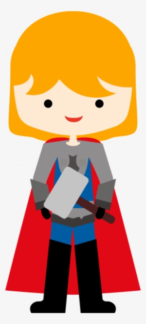 Thor Svg Baby Cartoon - Minus Super Herois