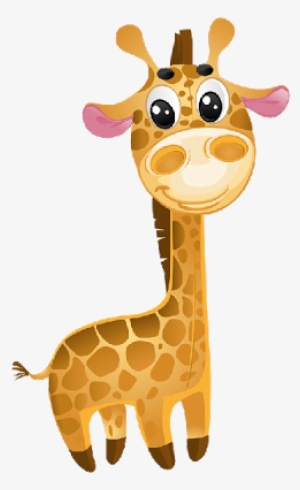 Image Black And White Animated Giraffe Cute Ba Cartoon - Cartoon Giraffe Vector