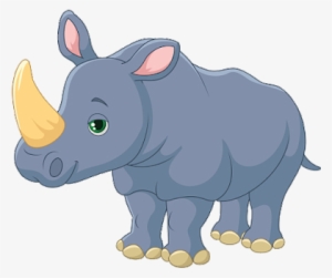 Baby Rhinoceros - Rhinoceros Cartoon Png