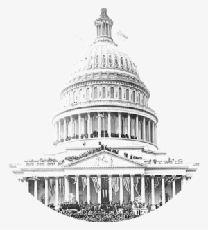 Capitol Building Png Graphic Black And White - U.s. Capitol