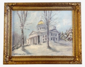 L M Ainsworth, Oil Painting On Board Signed By Artist, - Vermont State House
