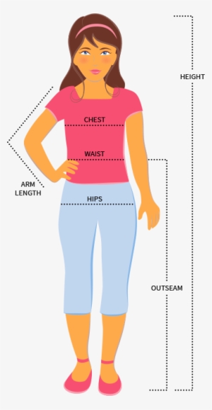 Measurement Chart For Clothing Sizes 3 7 - Measurement Of Girl