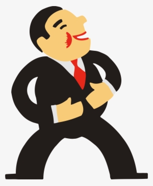 Laughing Man Banner Freeuse Library - Transparent Cartoon Man In Suit