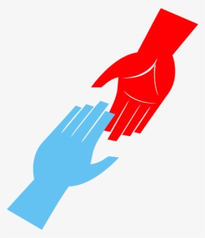 Clip Art Of Hands - Reaching Out Clipart