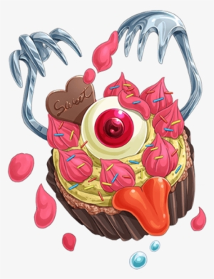 Angry Muffin Of Scorching Flames Transparent - Cake