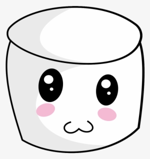 Container Clipart Bucket Container Cute Face Marshmallow - Marshmallow Clipart