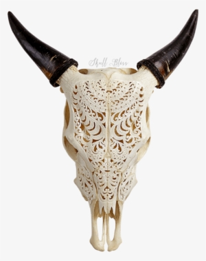 Carved Cow Skull - Cow Skull
