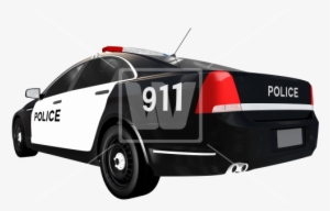 Police Car Rear View Png - Police Car Back Png