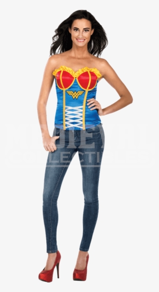 Adult Wonder Woman Costume Corset - Halloween Hero Costumes Corsets