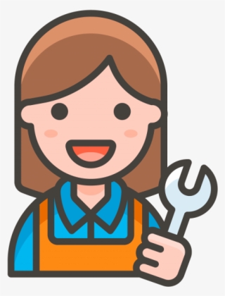 Woman Mechanic Emoji - Icone Corte De Cabelo