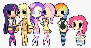 Black Jenny, Belly Button, Blushing, Bra, Clothes, - My Little Pony: Friendship Is Magic