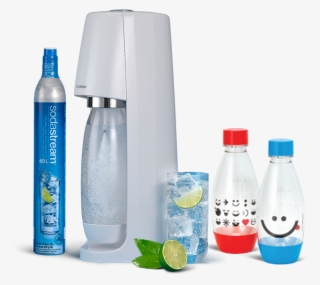 Spirit White & Twinpack Emoji Bottles - Sodastream Fizzi Sparkling Water Maker Black