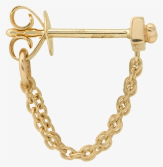 Single Rivet Chain Earring