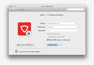 You Are Connected To Kerio Vpn - Mac