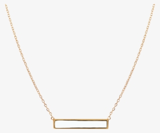 White Block Bar Necklace - Cross Necklace