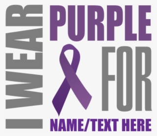 Purple Awareness Ribbon Customized Round Ornament